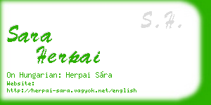 sara herpai business card