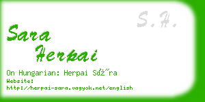 sara herpai business card